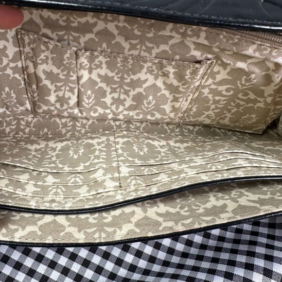 HOBO International Black Leather Tooled Embossed Pattern Clutch Long - Picture 8 of 8